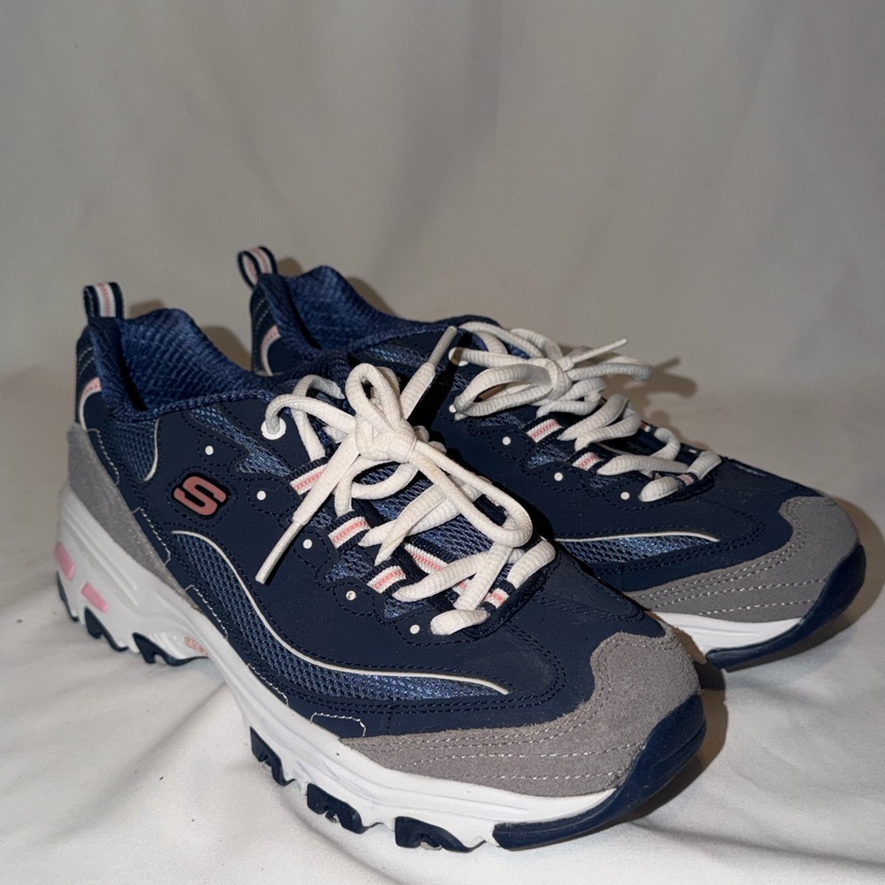 Skechers Blue and Gray Athletic Shoes